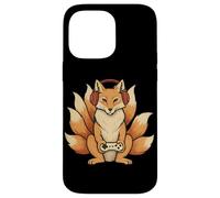 Carcasa para iPhone 14 Pro MAX Ukiyo-e Kitsune Gamer Japonés Gaming Retro Anime Vintage