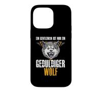 Carcasa para iPhone 14 Pro MAX Un Caballero es Solo un Lobo Paciente.