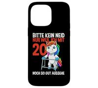 Carcasa para iPhone 14 Pro MAX Unicorn 20th Birthday Bitte Kein Neid (por Favor, Nada De