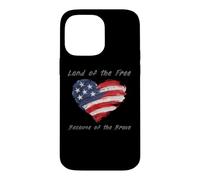 Carcasa para iPhone 14 Pro MAX USA Corazón - Land of The Free Because of The Brave