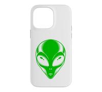 Carcasa para iPhone 14 Pro MAX Verde Alien Face UFO Extraterrestre Alien Head Niños Niños