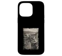 Carcasa para iPhone 14 Pro MAX Viaje Vintage Divertido para Amantes de los Gatos en Lake District
