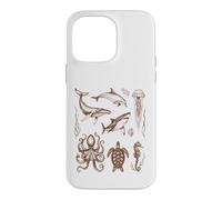 Carcasa para iPhone 14 Pro MAX Vida Marina Criaturas oceánicas Historia Natural