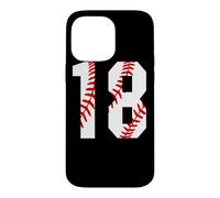 Carcasa para iPhone 14 Pro MAX Vintage Baseball Mom #18 Jersey Jugador de Béisbol Número 18
