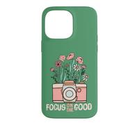 Carcasa para iPhone 14 Pro MAX Vintage Focus On The Good Wildflower Camera Happy Thoughts