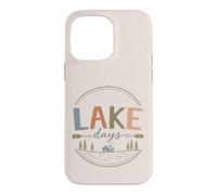 Carcasa para iPhone 14 Pro MAX Vintage Junto al Lago cabaña Paddle Fin de Semana Ambiente del Lago