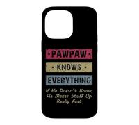 Carcasa para iPhone 14 Pro MAX Vintage Pawpaw Knows Everything Dad Father Father's Day