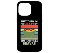Carcasa para iPhone 14 Pro MAX Vintage Piensan Que Estoy Loco Pero Me Gusta Bravas Lover