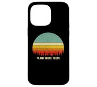 Carcasa para iPhone 14 Pro MAX Vintage Retro Style 80s Happy Pine Trees Plant More Trees