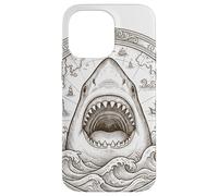 Carcasa para iPhone 14 Pro MAX Vintage Shark Compass Ocean Explorer - Mapa náutico