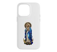 Carcasa para iPhone 14 Pro MAX Virgen María Inmaculada Concepción Gótico Mosaico Icono Arte