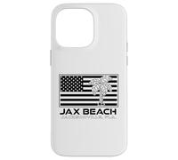 Carcasa para iPhone 14 Pro MAX Visita Jacksonville Florida Vacaciones USA Flag Palms Jax Beach