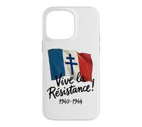 Carcasa para iPhone 14 Pro MAX Vive la Résistance! Francia Libre 1940-1944 Letras Negras