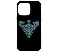 Carcasa para iPhone 14 Pro MAX Walhalla Wolf Odins Hammer Thor Triquetra Símbolo Vikingo