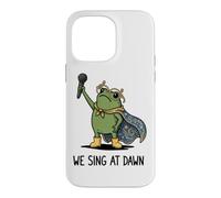 Carcasa para iPhone 14 Pro MAX We Sing At Dawn Frog Funny Frog Meme Cantante Vocalista