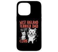 Carcasa para iPhone 14 Pro MAX West Highland Terrier Dad Club Dog Dad Man Día del Padre