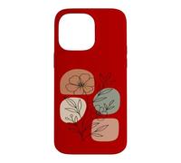 Carcasa para iPhone 14 Pro MAX Wildflower Line Art Abstract Botanical Mid Century