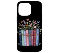 Carcasa para iPhone 14 Pro MAX Wildflowers Book Lover Reading Lector de Libros Florales estéticos