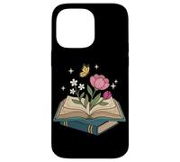 Carcasa para iPhone 14 Pro MAX Wildflowers Book Lover Reading Lector de Libros Florales estéticos