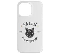 Carcasa para iPhone 14 Pro MAX Witchy Salem Halloween Mujeres 1692 Bruja mística del Gato