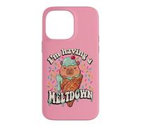 Carcasa para iPhone 14 Pro MAX Womens Girls I'm Having A Meltdown Ice Cream Capybara Lover