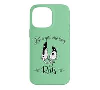 Carcasa para iPhone 14 Pro MAX Womens Kids Cute Funny Girl Who Loves Pet Rats Lover