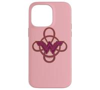 Carcasa para iPhone 14 Pro MAX Wonder Woman Movie Pink Logo with Golden Lasso Details