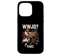 Carcasa para iPhone 14 Pro MAX WWJD Probablemente Flip Tables Humor Cristiano