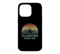 Carcasa para iPhone 14 Pro MAX Yellowstone National Park USA Bison Buffalo Vintage