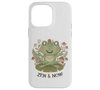 Carcasa para iPhone 14 Pro MAX Zen Cottagecore Rana Meditación Yoga Mindfulness Estética