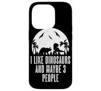 Carcasa para iPhone 14 Pro Me Gustan los Dinosaurios y Tal Vez 3 Personas Dinos T-Rex Lover Primeval