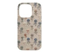 Carcasa para iPhone 14 Pro Medusa Océano Animal Vida Marina Vintage