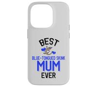 Carcasa para iPhone 14 Pro Mejor Reptil Lindo de la Madre eslizante de Lengua Azul