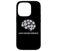 Carcasa para iPhone 14 Pro Memory Care, partidario de la concienciación sobre el Alzheimer Love Never Forgets