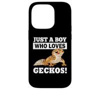 Carcasa para iPhone 14 Pro Mens Reptile Boy Who Loves Leopard Geckos Lover