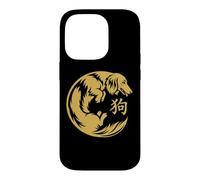 Carcasa para iPhone 14 Pro Mens Women Chinese New Year of The Dog Long Haired Dachshund