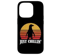Carcasa para iPhone 14 Pro Mens Womens Kids Retro Vintage Just Chillin' Penguin Lover
