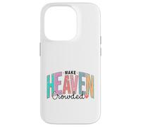 Carcasa para iPhone 14 Pro Mensaje Retro Cristiano del Cielo Cruz fe