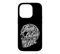 Carcasa para iPhone 14 Pro Mentalidad Creativa Piensa Fuera De La Caja Calavera Tipografía