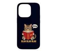 Carcasa para iPhone 14 Pro Meow Blah Blah Blah Lector introvertido & Humor Amante de los Libros