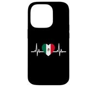 Carcasa para iPhone 14 Pro México Latido del corazón Herencia hispana corazón Bandera Mexicana