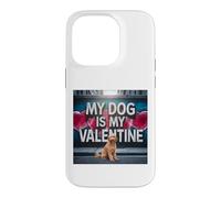 Carcasa para iPhone 14 Pro Mi Perro es mi Grafiti de Golden Doodle Street de San Valentín