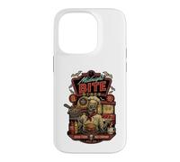 Carcasa para iPhone 14 Pro Midnight Bite Diner Spooky Skeleton Chef Gráfico