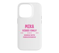 Carcasa para iPhone 14 Pro Mika Personalized Name Funny Cute Custom Mika Name