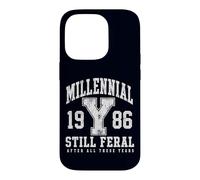 Carcasa para iPhone 14 Pro Millennial Still Feral 1986 Funny Gen Y Retro Cita