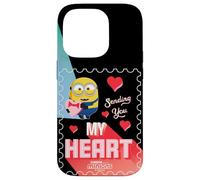 Carcasa para iPhone 14 Pro Minions Sending You My Heart