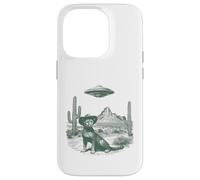 Carcasa para iPhone 14 Pro Misterioso Sombrero de Gato Grande no identificado artesanía Escena árida