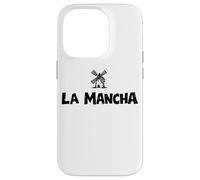 Carcasa para iPhone 14 Pro Molino de Viento español La Mancha Don Quijote Estampado Negro