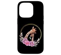 Carcasa para iPhone 14 Pro Mom and Baby Giraffe For Safari Animal Lover Floral Circle