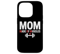 Carcasa para iPhone 14 Pro Mom Made of Muscles Strong Emotional Phrase Mama